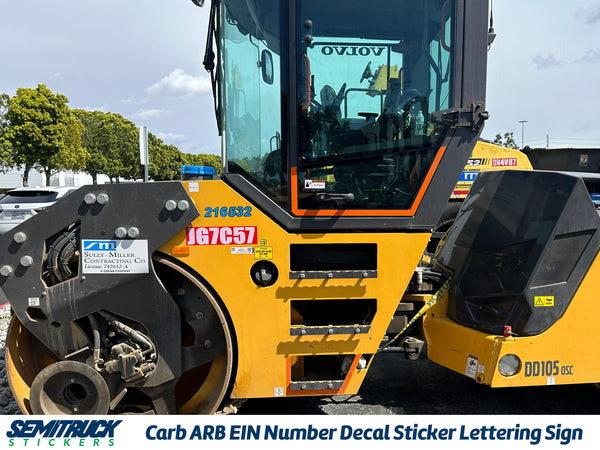 carb ein number decal