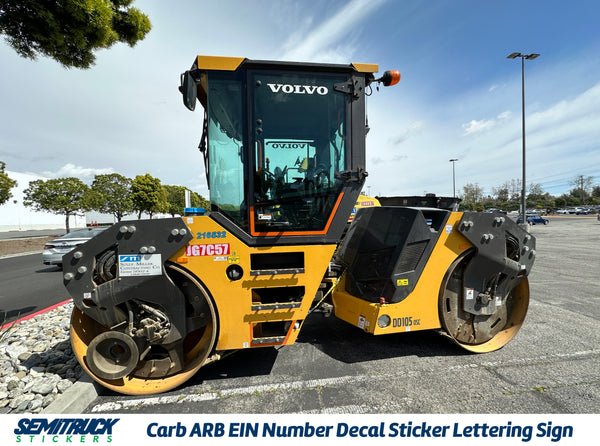 carb ein number decal