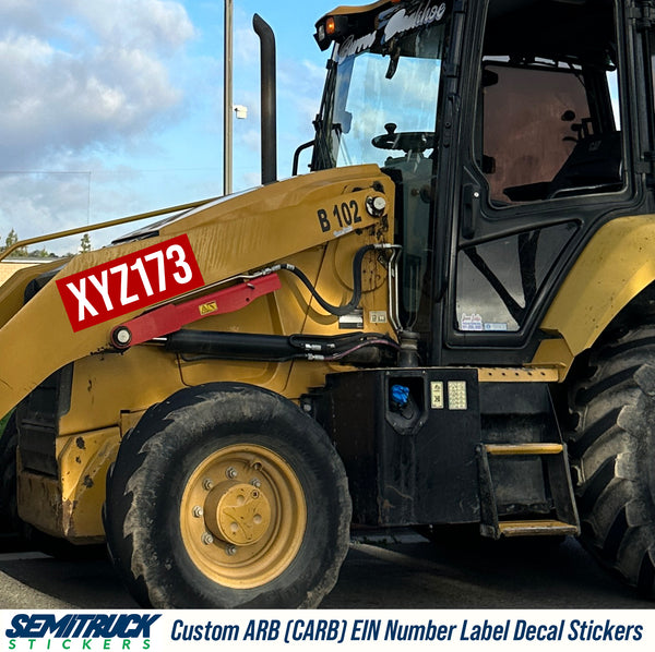 carb ein off road label decal