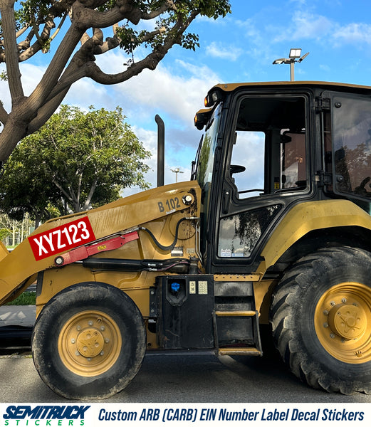 carb ein number label decal arb