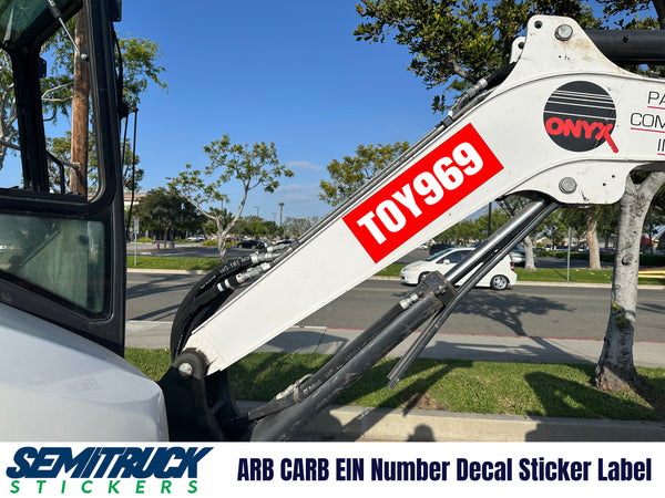 carb ein decal sticker labels