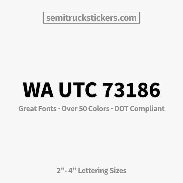 wa utc number decal