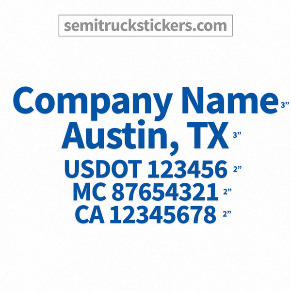 Company Name Truck Door Decal, (Pair)