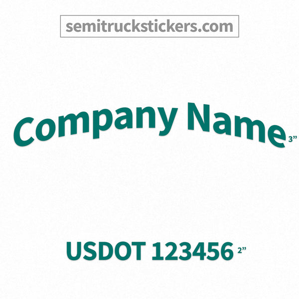 Arched Company Name Truck Door Decal, USDOT, (Pair)