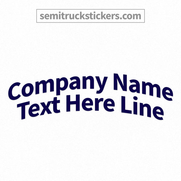 arched company name decal
