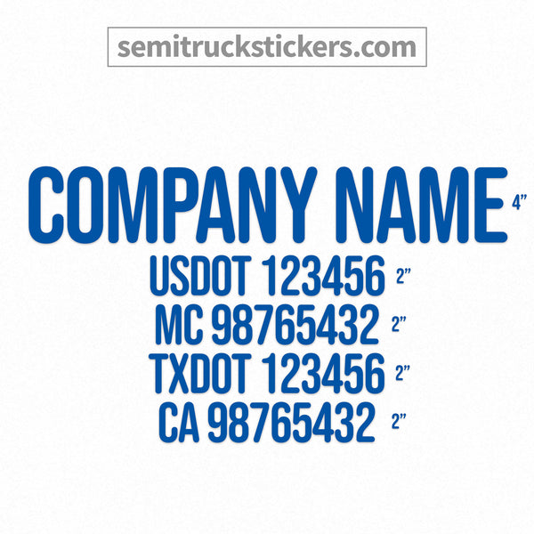 Company Name Truck Door Decal, (Pair)