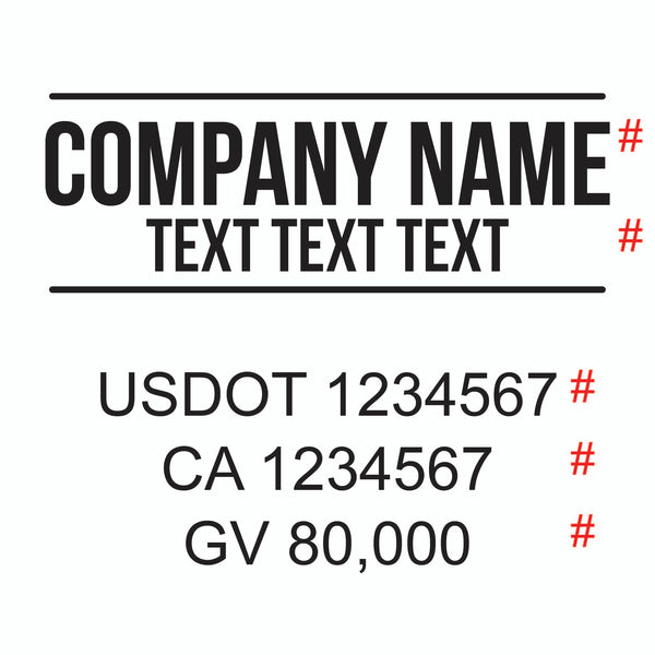 SND CC Door Decal, USDOT, (Pair)