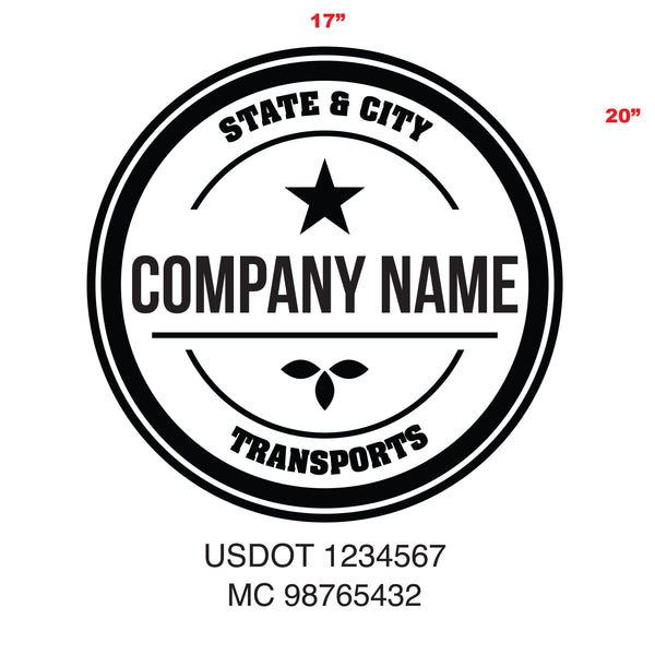 Logistics & Transportation USDOT Truck Decal Lettering