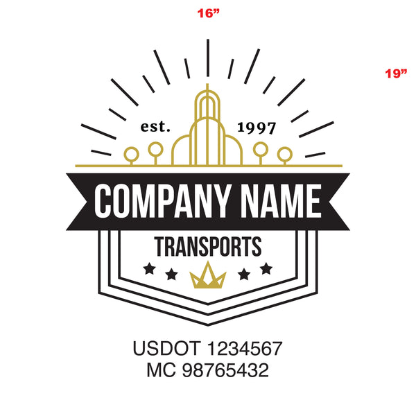 Logistics & Transportation USDOT Truck Decal Lettering
