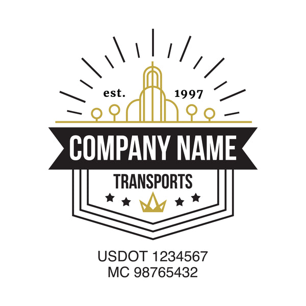 Company name transports decal