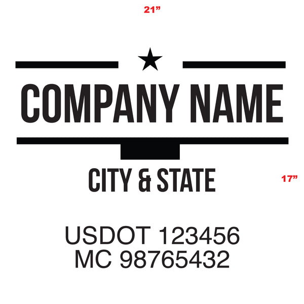 Logistics & Transportation USDOT Truck Decal Lettering