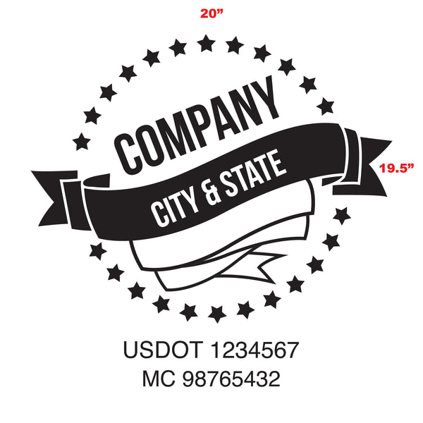 Logistics & Transportation USDOT Truck Decal Lettering