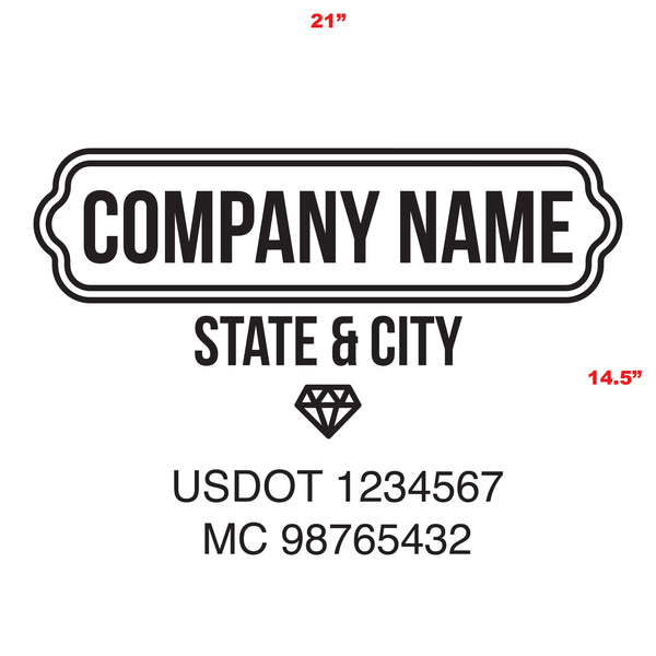 Logistics & Transportation USDOT Truck Decal Lettering