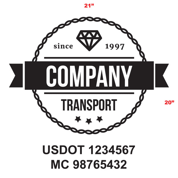Logistics & Transportation USDOT Truck Decal Lettering