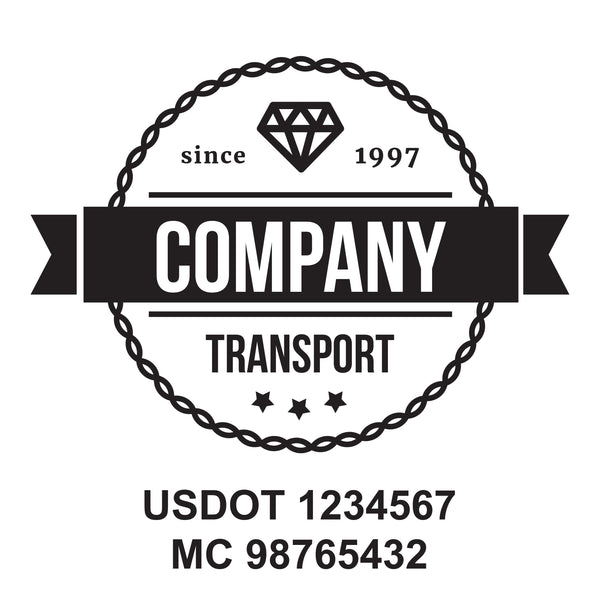 Company name transports decal