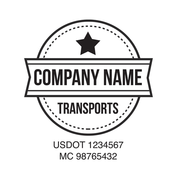 Company name transports decal