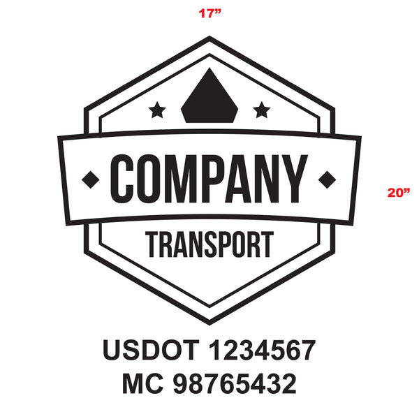 Logistics & Transportation USDOT Truck Decal Lettering