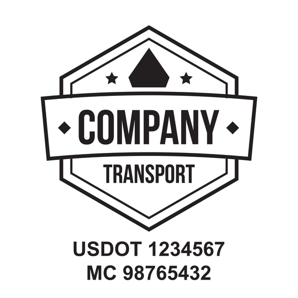 Company name transports decal