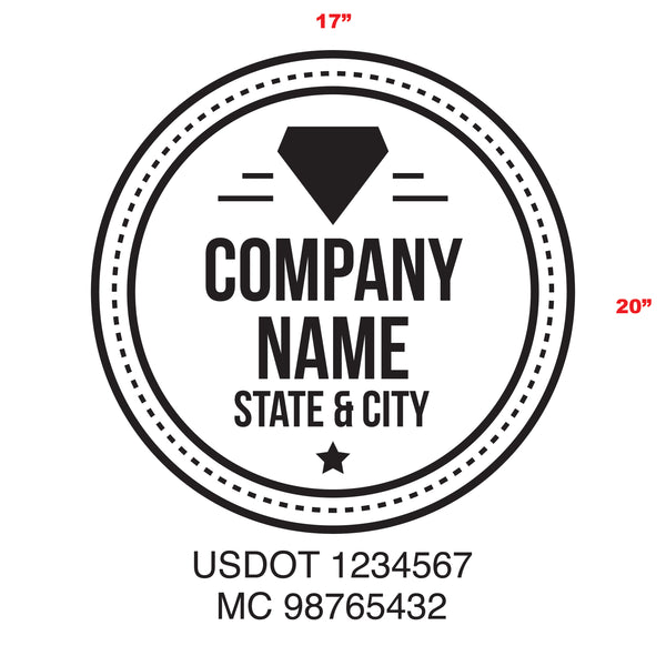 Logistics & Transportation USDOT Truck Decal Lettering
