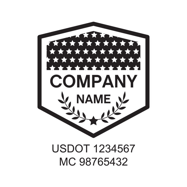 Militar company name Truck decal