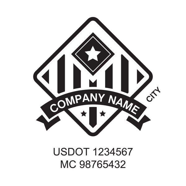 Militar company name Truck decal