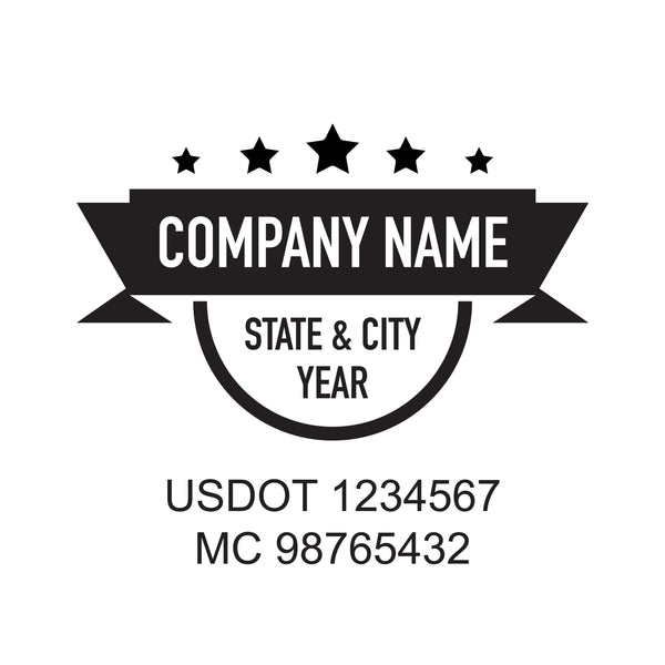 Militar company name Truck decal
