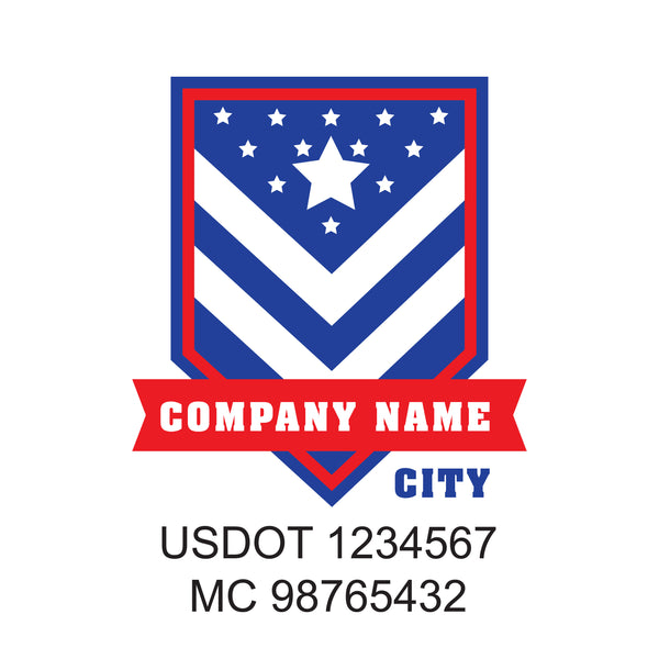 Militar company name Truck decal