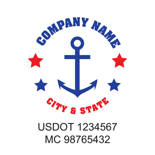 Militar company name Truck decal