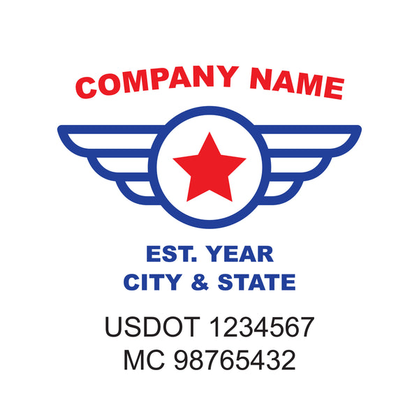 Militar company name Truck decal
