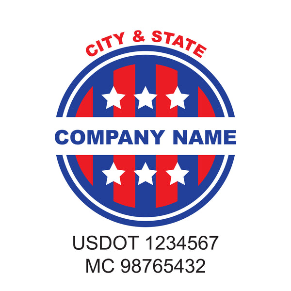 Militar company name Truck decal