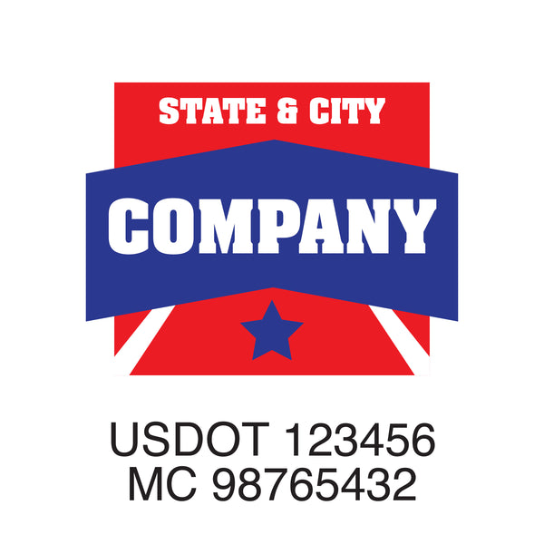 Militar company name Truck decal