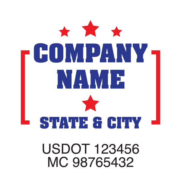 Militar company name Truck decal