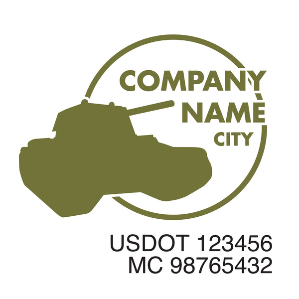 Militar company name Truck decal