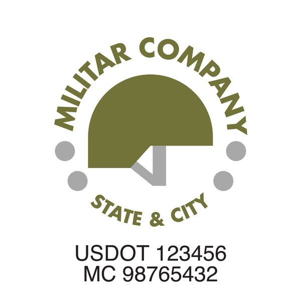 Militar company name Truck decal