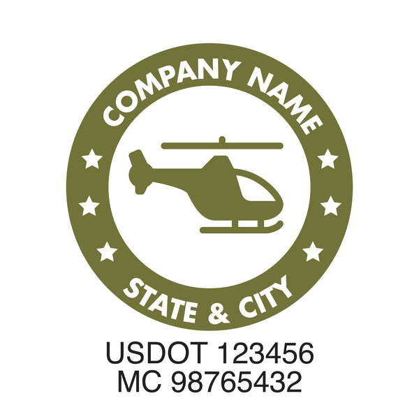 Militar company name Truck decal