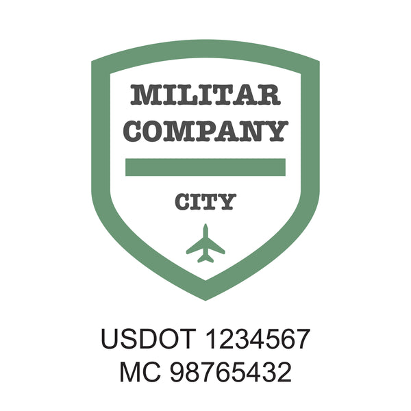 Militar company name Truck decal
