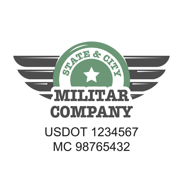 Militar company name Truck decal