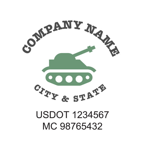 Militar company name Truck decal