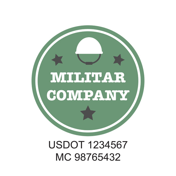 Militar company name Truck decal