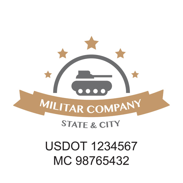 Militar company name Truck decal