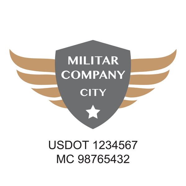 Militar company name Truck decal