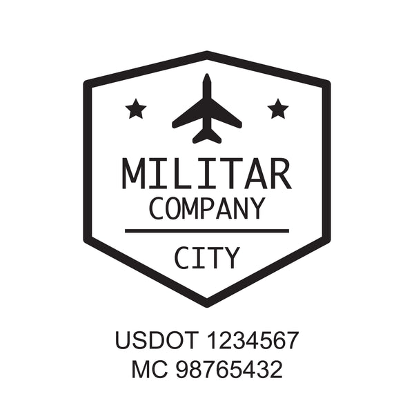 Militar company name Truck decal