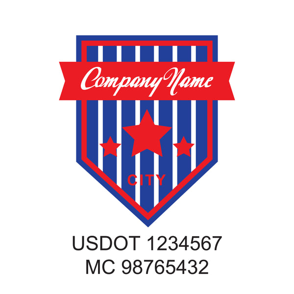 Patriotic company name Truck decal