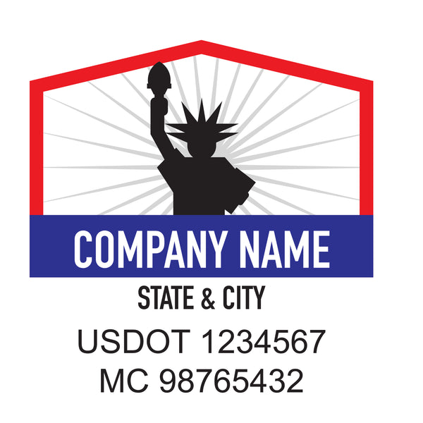 Patriotic company name Truck decal