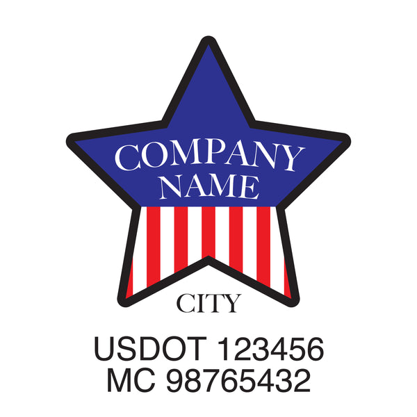 Patriotic company name Truck decal