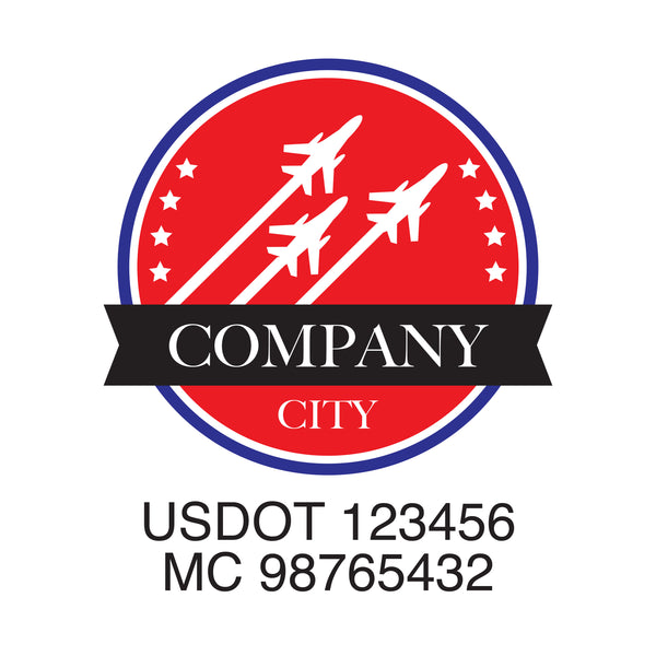 Patriotic company name Truck decal