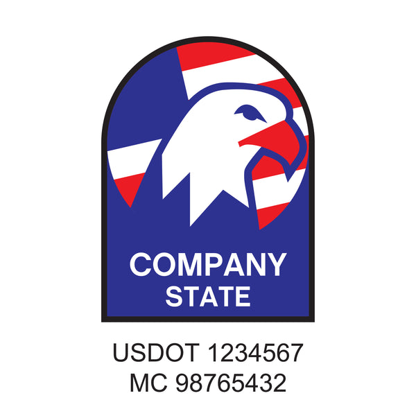 Patriotic company name Truck decal
