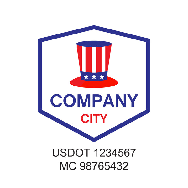 Patriotic company name Truck decal