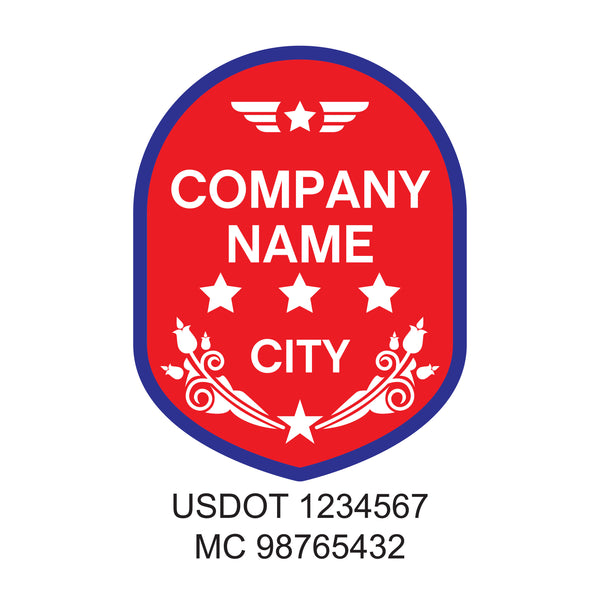 Patriotic company name Truck decal