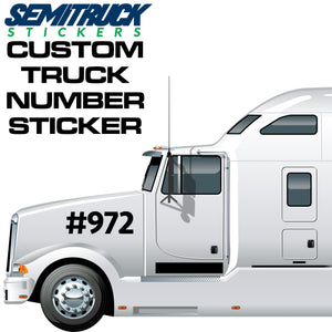 custom truck number decals for fleets